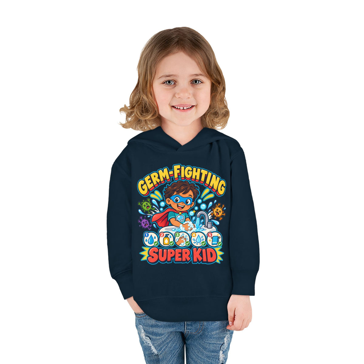Toddler Hoodie — Germ-Fighting Super Kid