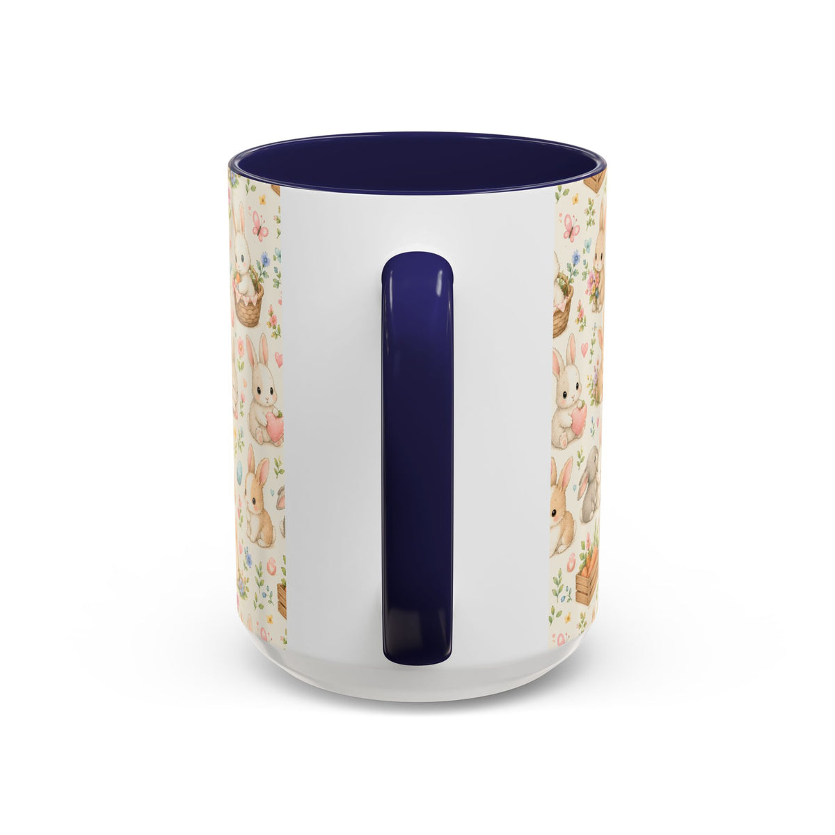 Accent Coffee Mug  (11/15 oz) - Pastel Bunny Garden Easter