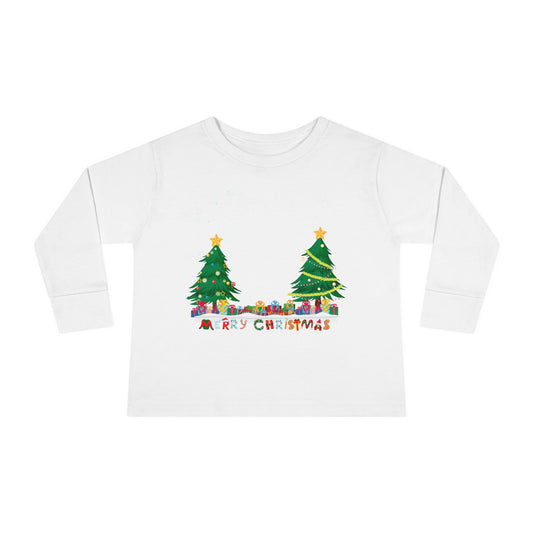 Toddler Long Sleeve Tee - Christmas and snowing - [[{"value":"Wonderwear Kid"}]]