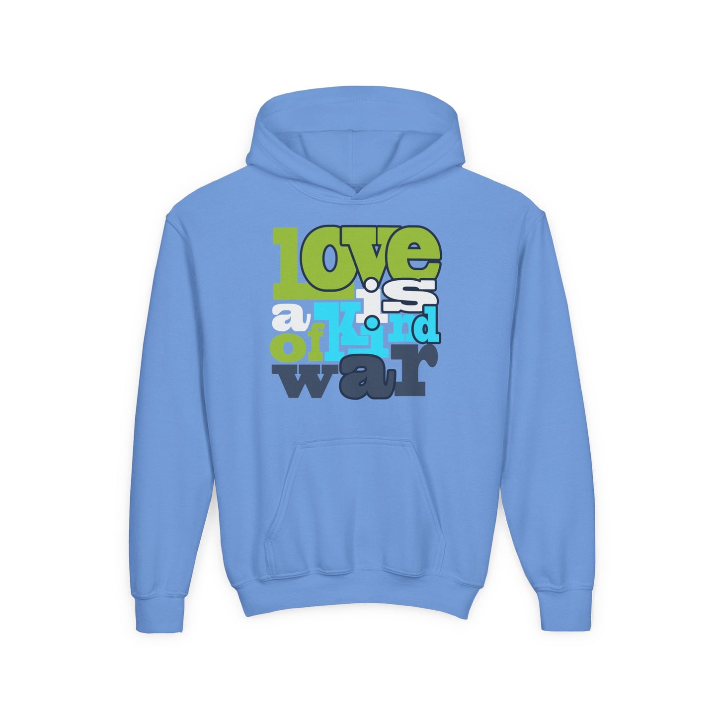 Youth Heavy Blend Hooded Sweatshirt - Love is Kind of War