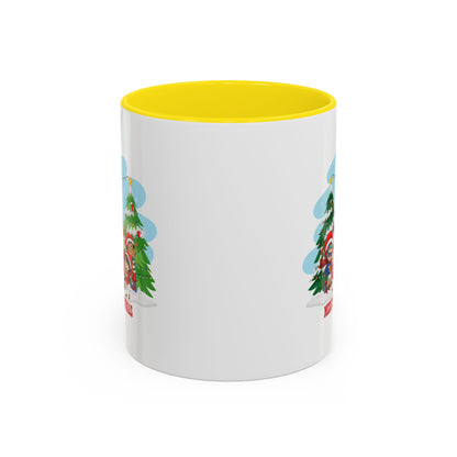 Accent Coffee Mug - Super kiddo with santa claus Merry christmas - [[{"value":"Wonderwear Kid"}]]