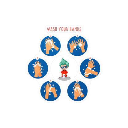 Halloween Kiss-Cut Vinyl Decals – Super kiddo teaching how to wash hands - [[{"value":"Wonderwear Kid"}]]