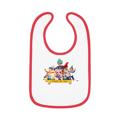 Baby Bib - Happy new year with friends - [[{"value":"Wonderwear Kid"}]]