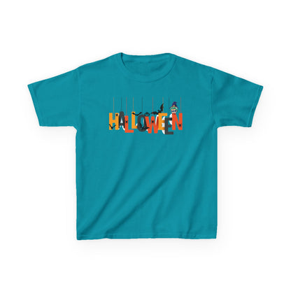 Kids Heavy Cotton™ Tee - Holloween hanging letters Printify