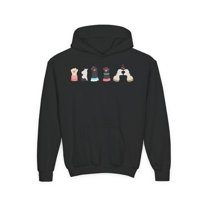 Youth Heavy Blend Hooded Sweatshirt - Paw Printify