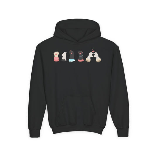 Youth Heavy Blend Hooded Sweatshirt - Paw Printify