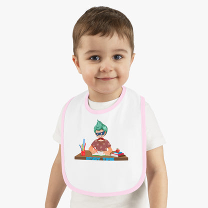 Baby Bib - Super kiddo studying - [[{"value":"Wonderwear Kid"}]]