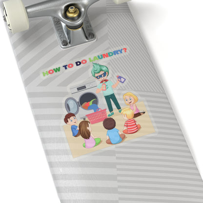 Kiss-Cut Stickers - super kiddo teaching laundry - [[{"value":"Wonderwear Kid"}]]