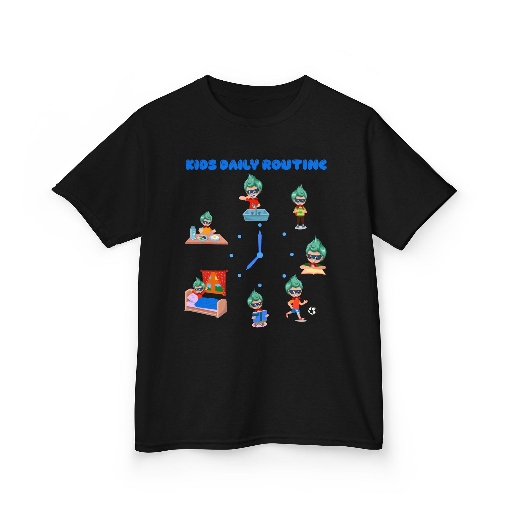 Kids Heavy Cotton™ Tee - Super kiddo daily routine - [[{"value":"Wonderwear Kid"}]]