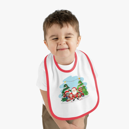 Baby Bib - Super kiddo with santa claus - [[{"value":"Wonderwear Kid"}]]