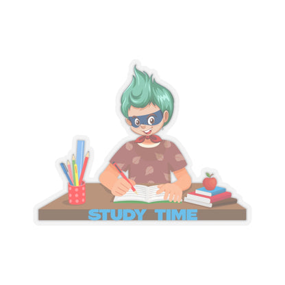 Kiss-Cut Stickers - Super kiddo studying - [[{"value":"Wonderwear Kid"}]]