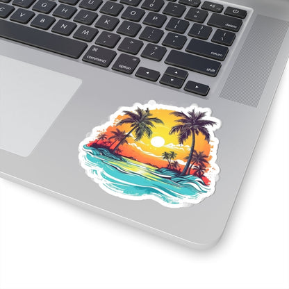 Kiss-Cut Stickers - Tropical Summer Printify