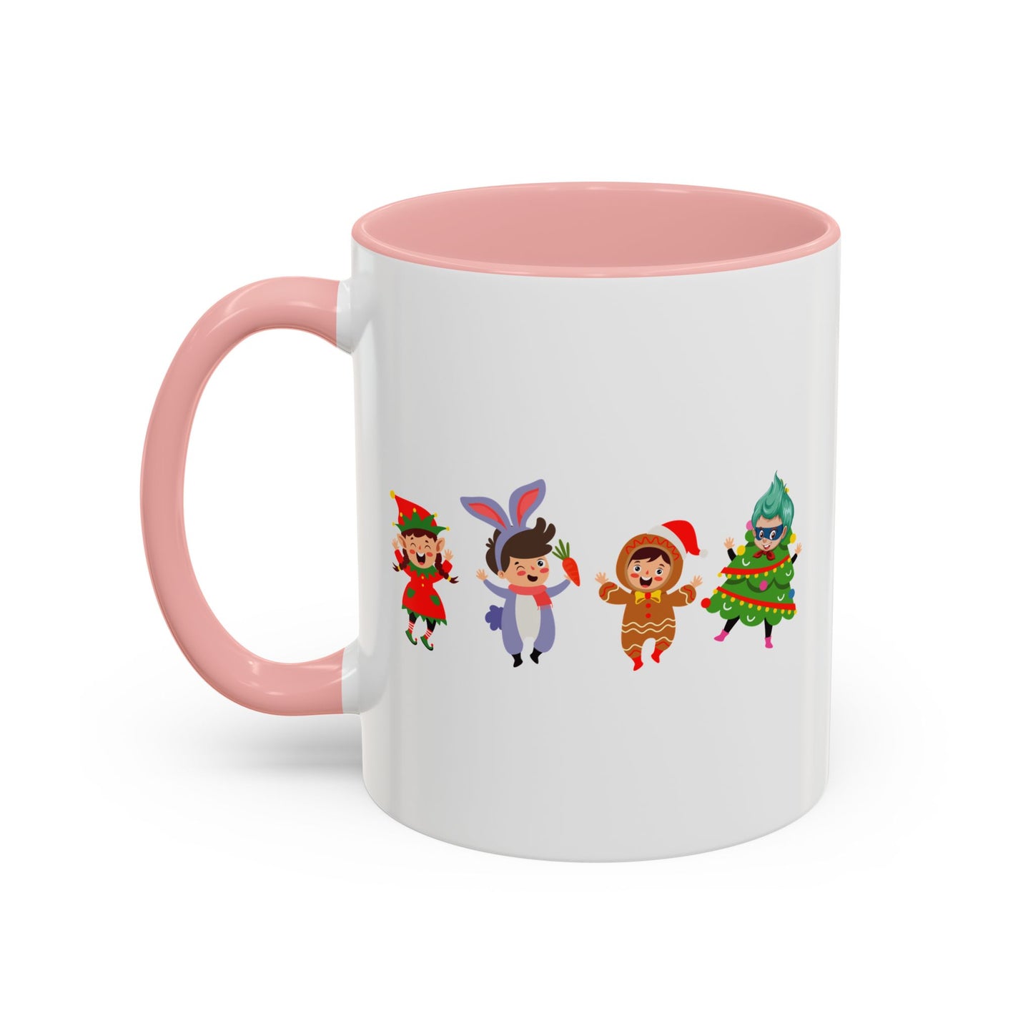 Accent Coffee Mug - Super kiddo in christmas tree attire