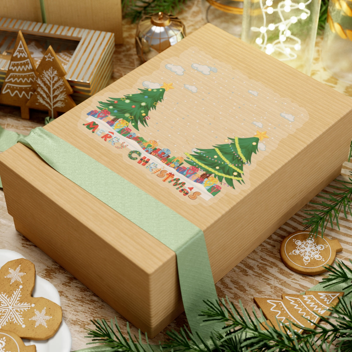 Kiss-Cut Stickers - Christmas and snowing - [[{"value":"Wonderwear Kid"}]]