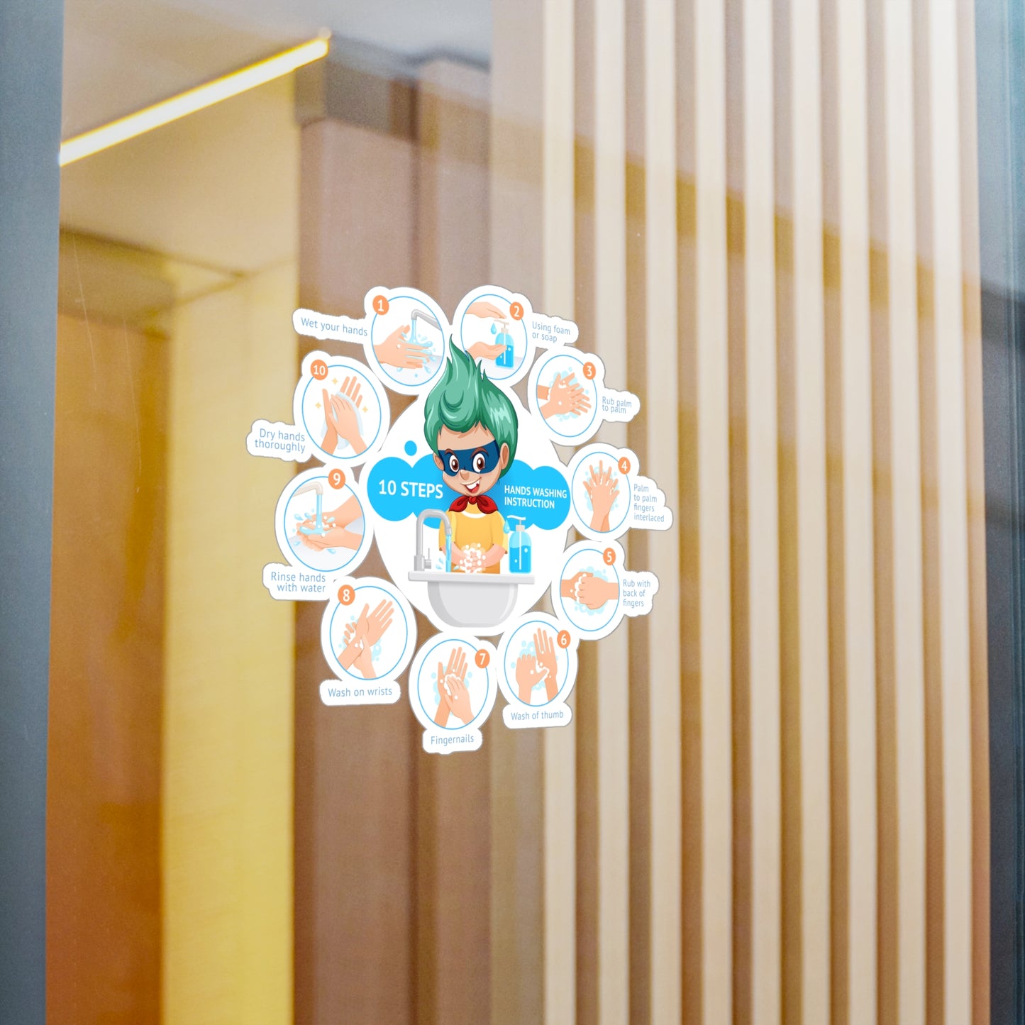 Halloween Kiss-Cut Vinyl Decals – Super kiddo hand washing steps