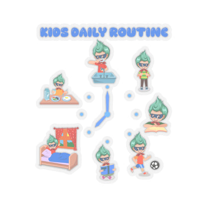 Kiss-Cut Stickers - Super kiddo daily routine - [[{"value":"Wonderwear Kid"}]]