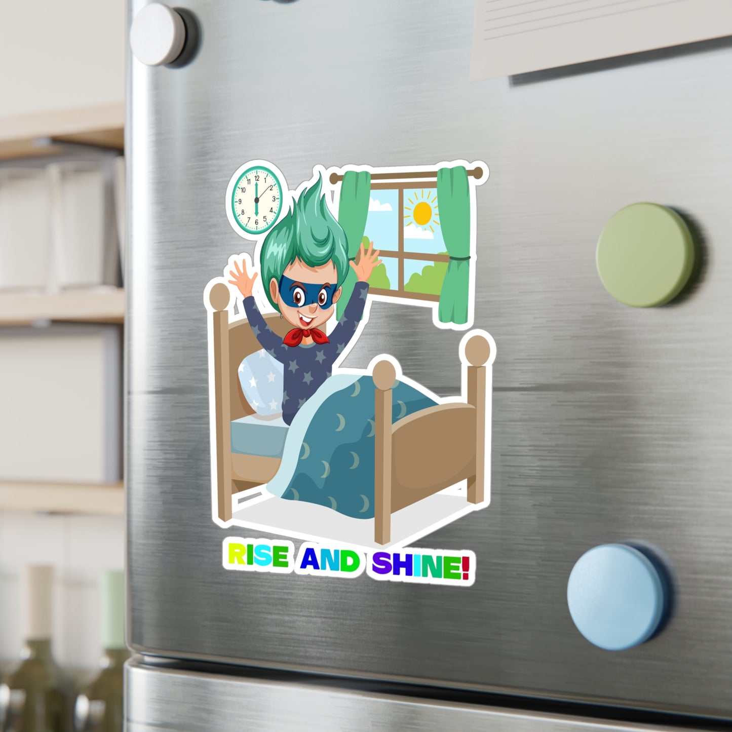 Halloween Kiss-Cut Vinyl Decals – Super kiddo teaches us to wake up early - [[{"value":"Wonderwear Kid"}]]