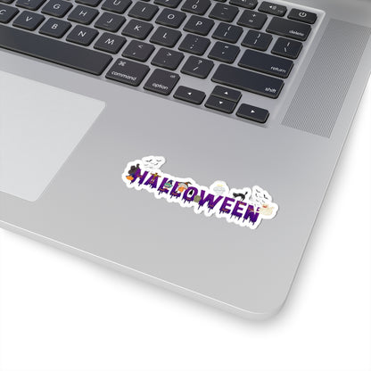 Kiss-Cut Stickers - Holloween word Printify