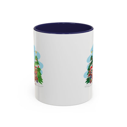 Accent Coffee Mug - Super kiddo with santa claus - [[{"value":"Wonderwear Kid"}]]