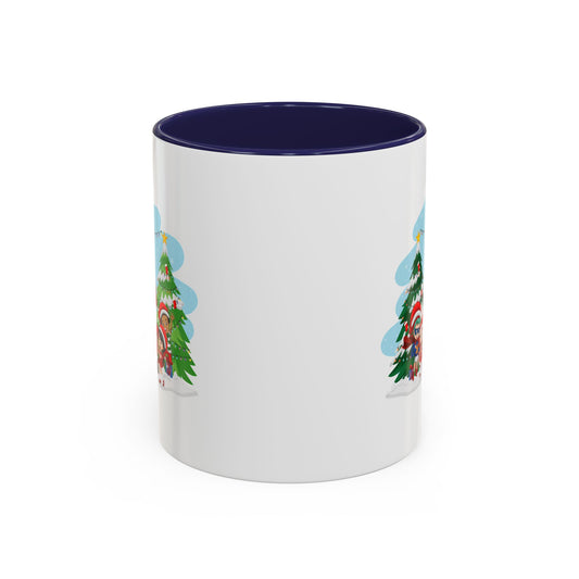 Accent Coffee Mug - Super kiddo with santa claus - [[{"value":"Wonderwear Kid"}]]
