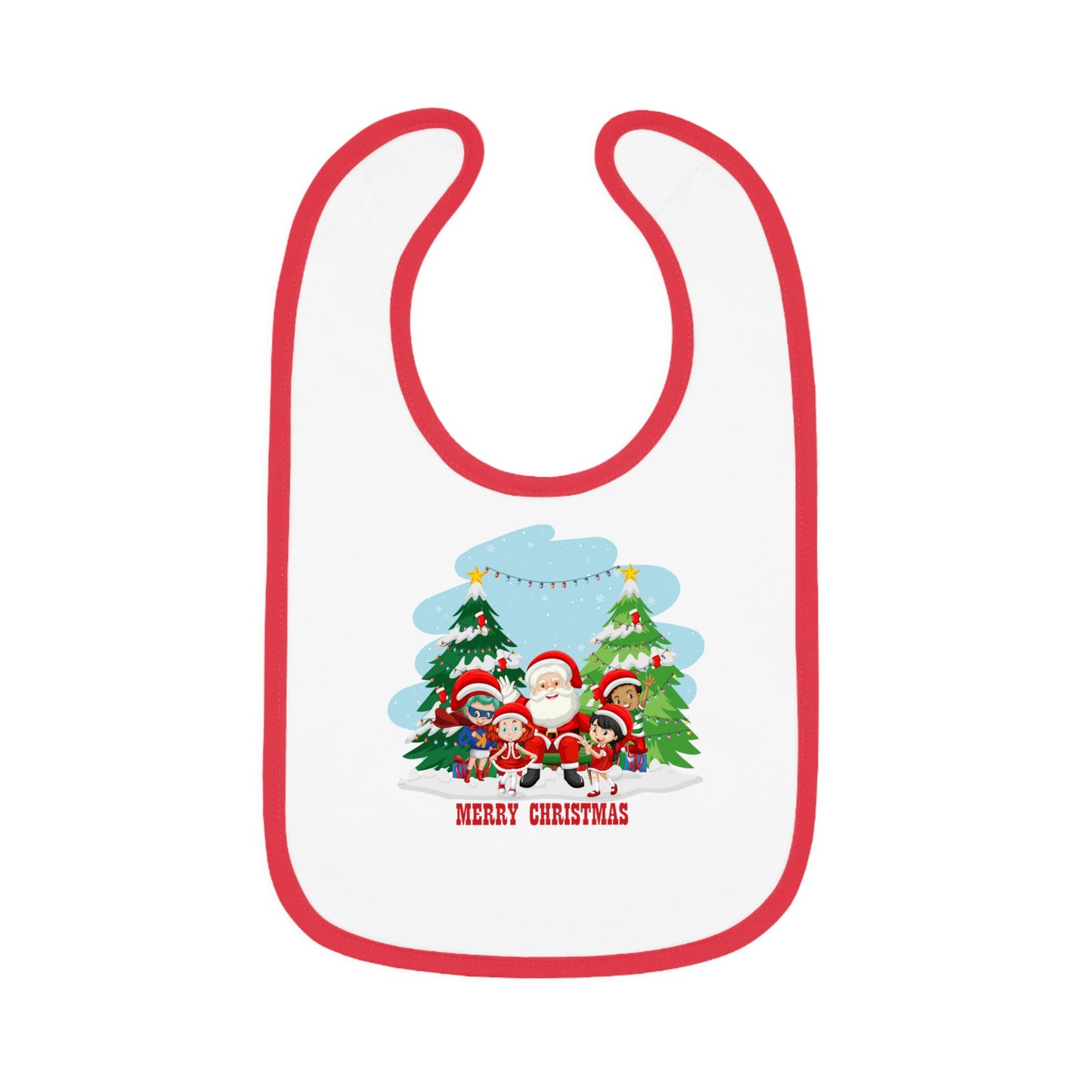 Baby Bib - Super kiddo with santa claus Merry christmas
