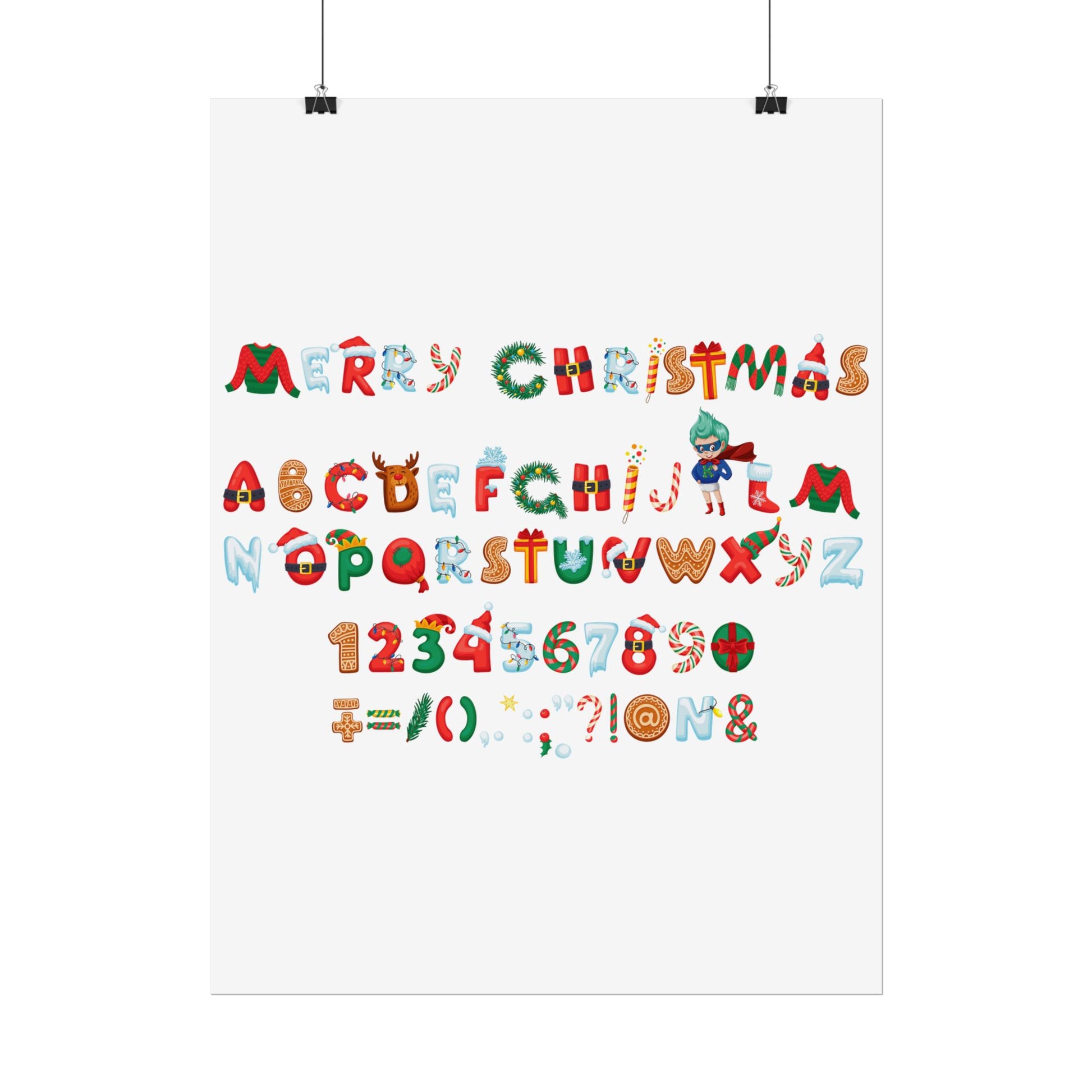 Rolled Posters - Christmas alphabet - [[{"value":"Wonderwear Kid"}]]