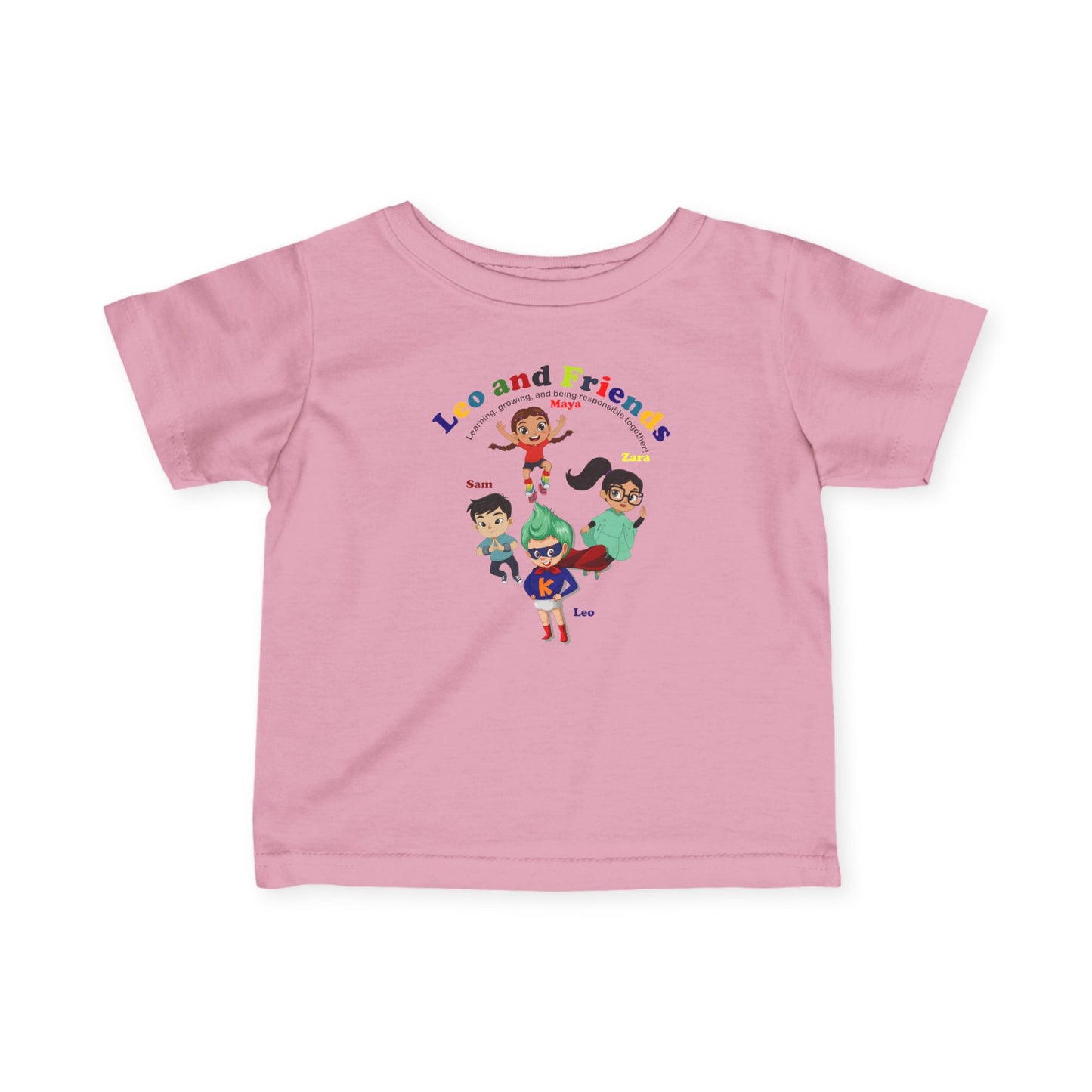 Infant Fine Jersey Tee - Leo & Friends - Learning and growing