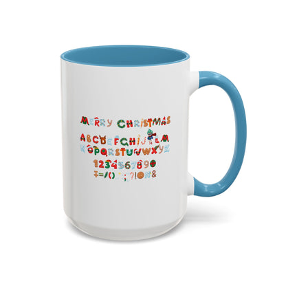 Accent Coffee Mug - Christmas alphabet - [[{"value":"Wonderwear Kid"}]]