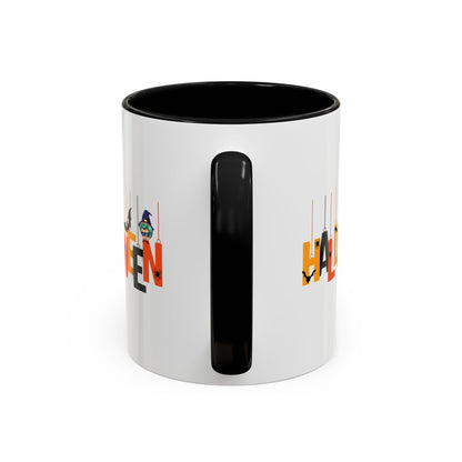 Accent Coffee Mug - Holloween hanging letters Printify