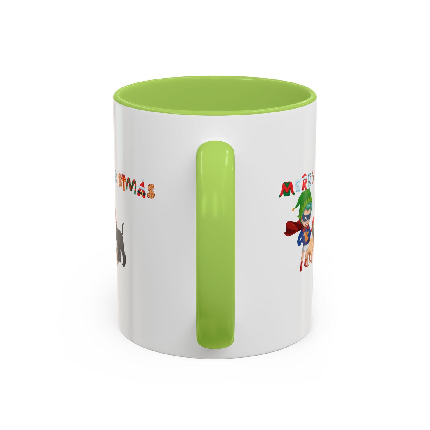 Accent Coffee Mug - Super kiddo woith pet friends