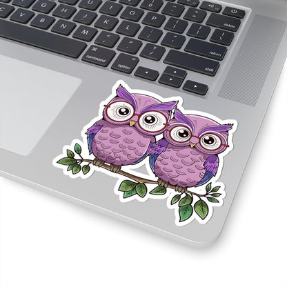 Kiss-Cut Stickers - Owl Couple Printify