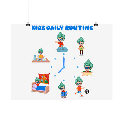 Rolled Posters - Super kiddo daily routine - [[{"value":"Wonderwear Kid"}]]