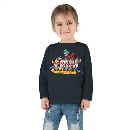 Toddler Long Sleeve Tee - Happy new year with friends - [[{"value":"Wonderwear Kid"}]]