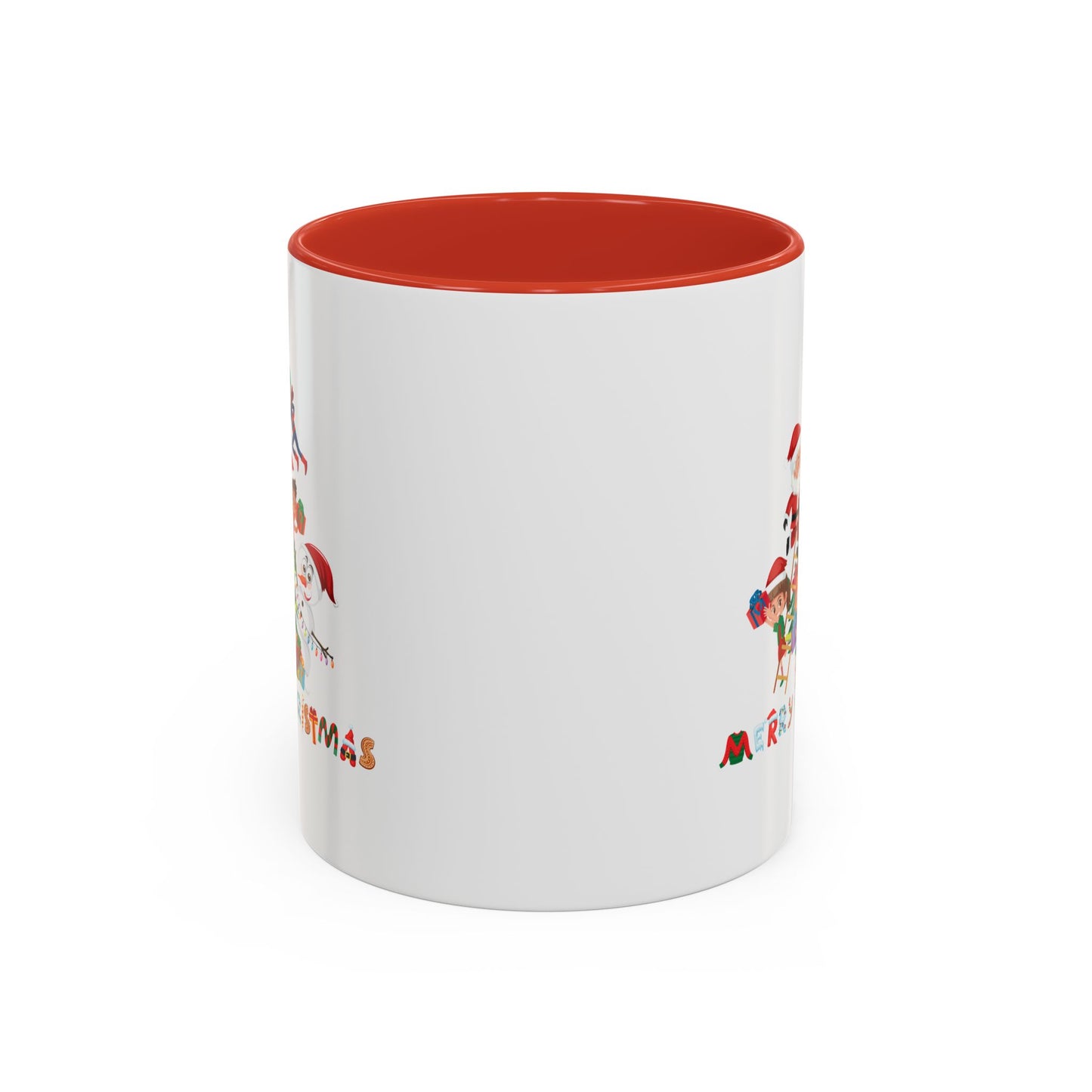 Accent Coffee Mug - Super kiddo making christmas tree with text
