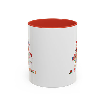 Accent Coffee Mug - Super kiddo making christmas tree with text - [[{"value":"Wonderwear Kid"}]]