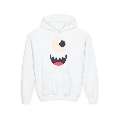 Youth Heavy Blend Hooded Sweatshirt - Monsters face Printify