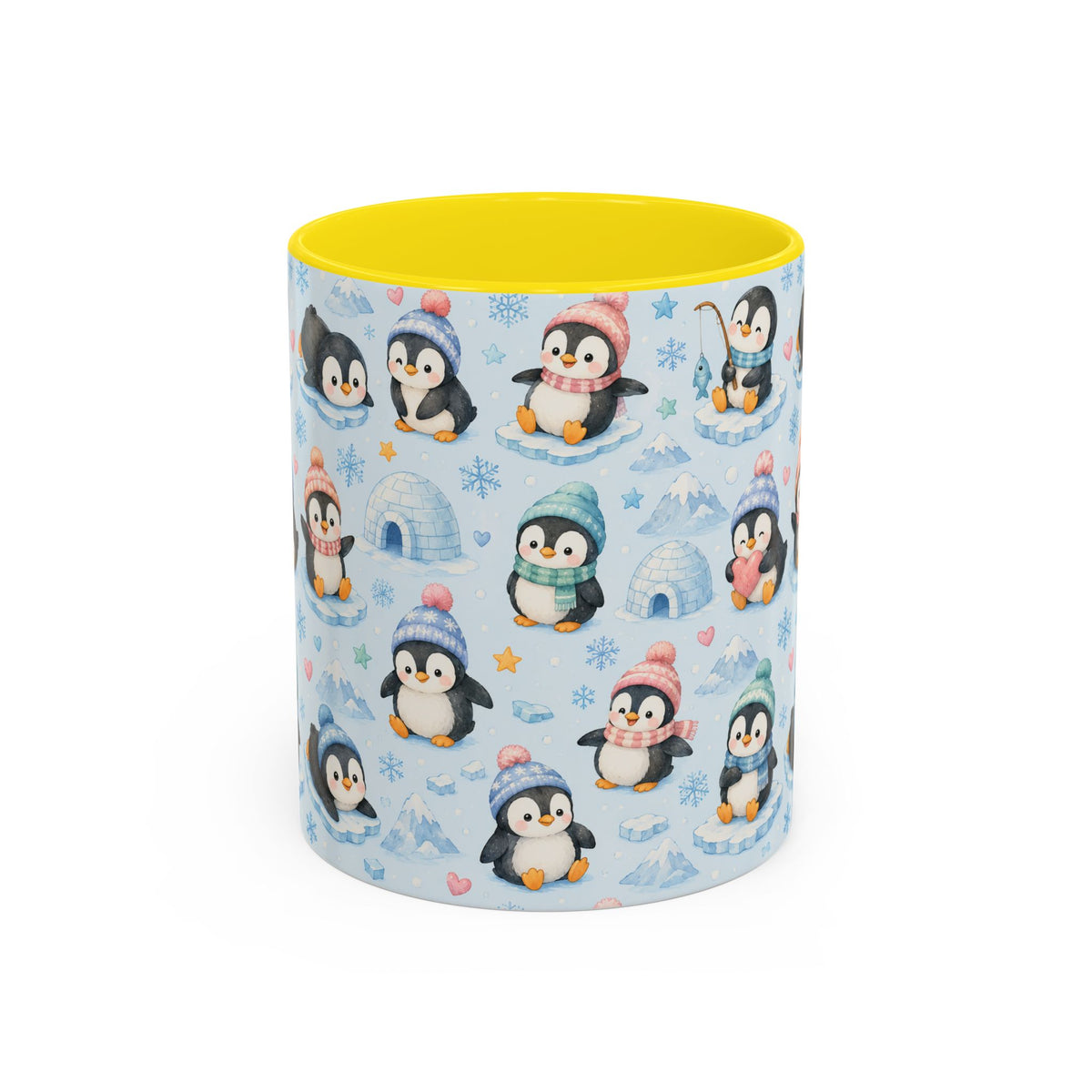 Accent Coffee Mug  (11/15 oz) - Penguin Winter Wonderland