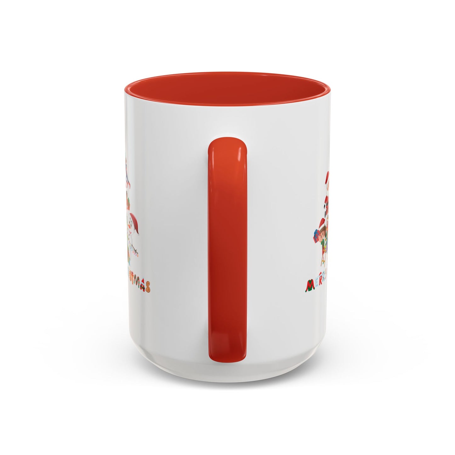 Accent Coffee Mug - Super kiddo making christmas tree with text