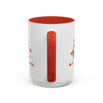 Accent Coffee Mug - Super kiddo making christmas tree with text - [[{"value":"Wonderwear Kid"}]]