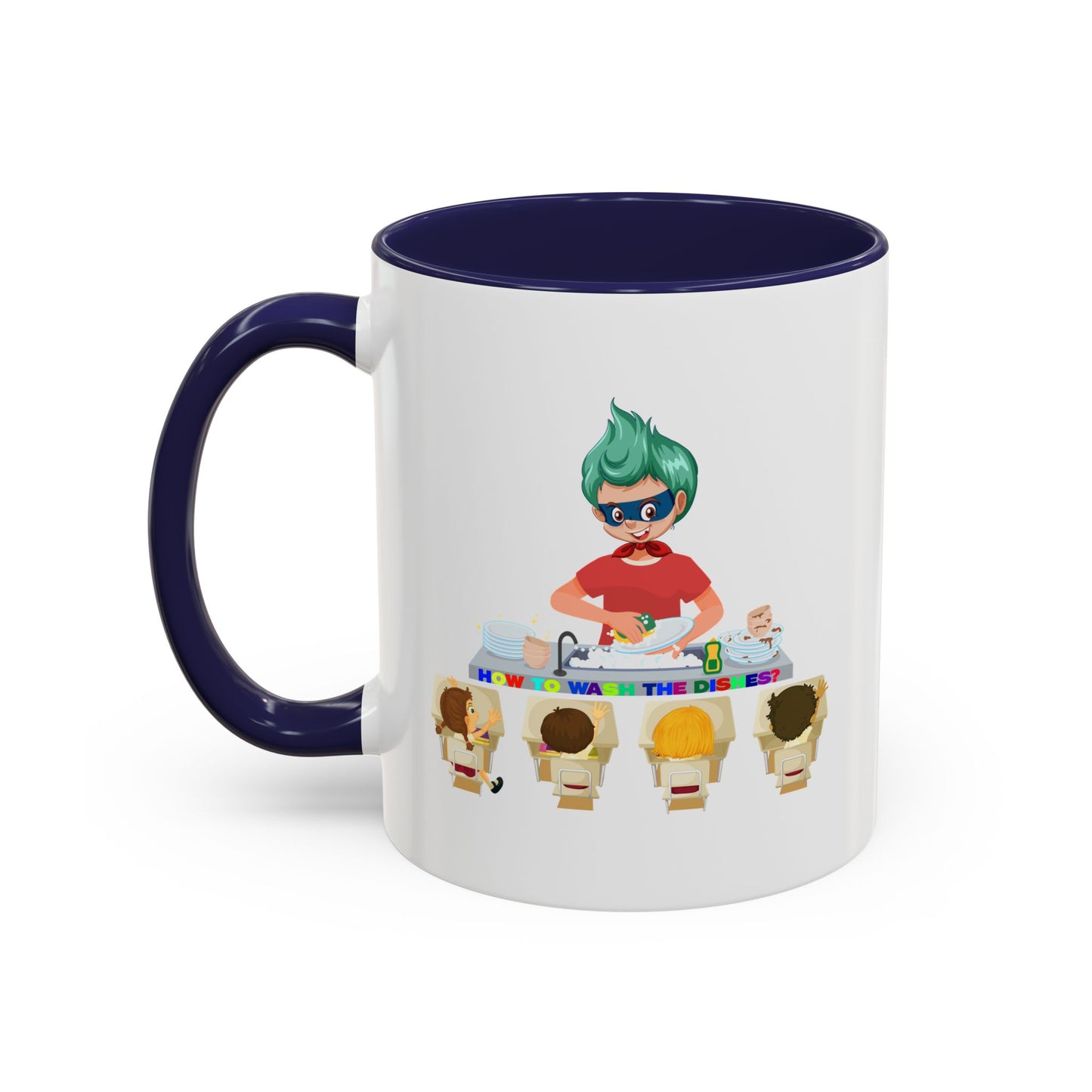 Accent Coffee Mug - Little kiddo teaching to wash dishes