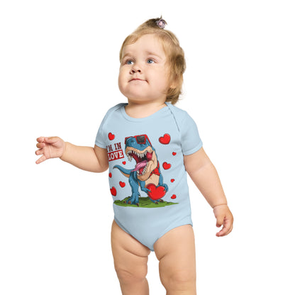 Infant Fine Jersey Bodysuit - Valentines -  Dinosaur - [[{"value":"Wonderwear Kid"}]]