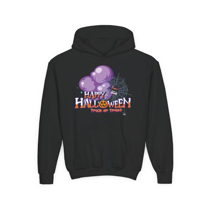 Youth Heavy Blend Hooded Sweatshirt - Happy holloween - spider kiddo - [[{"value":"Wonderwear Kid"}]]