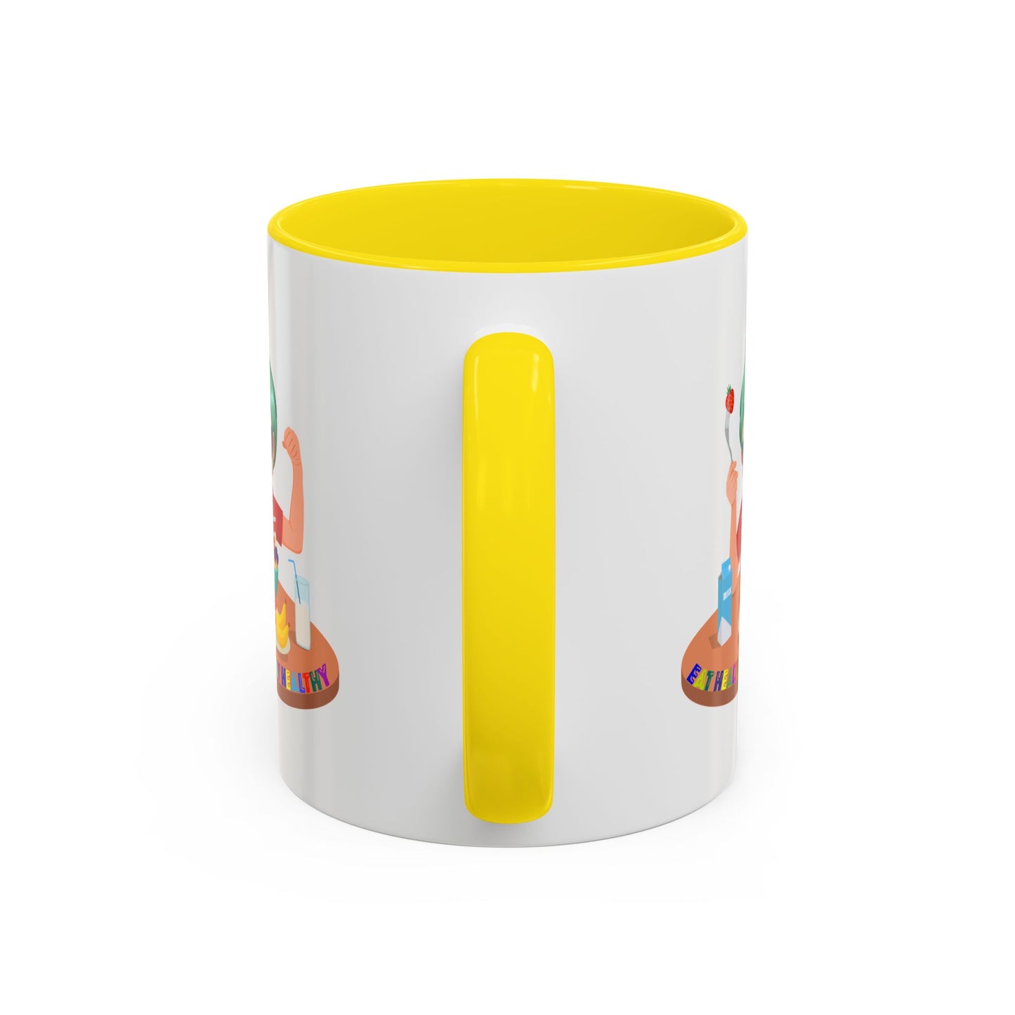 Accent Coffee Mug - super kiddo eating healthy food