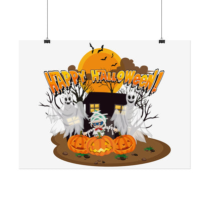 Rolled Posters - Super kiddo with ghost - [[{"value":"Wonderwear Kid"}]]