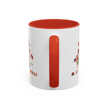Accent Coffee Mug - Super kiddo making christmas tree with text - [[{"value":"Wonderwear Kid"}]]