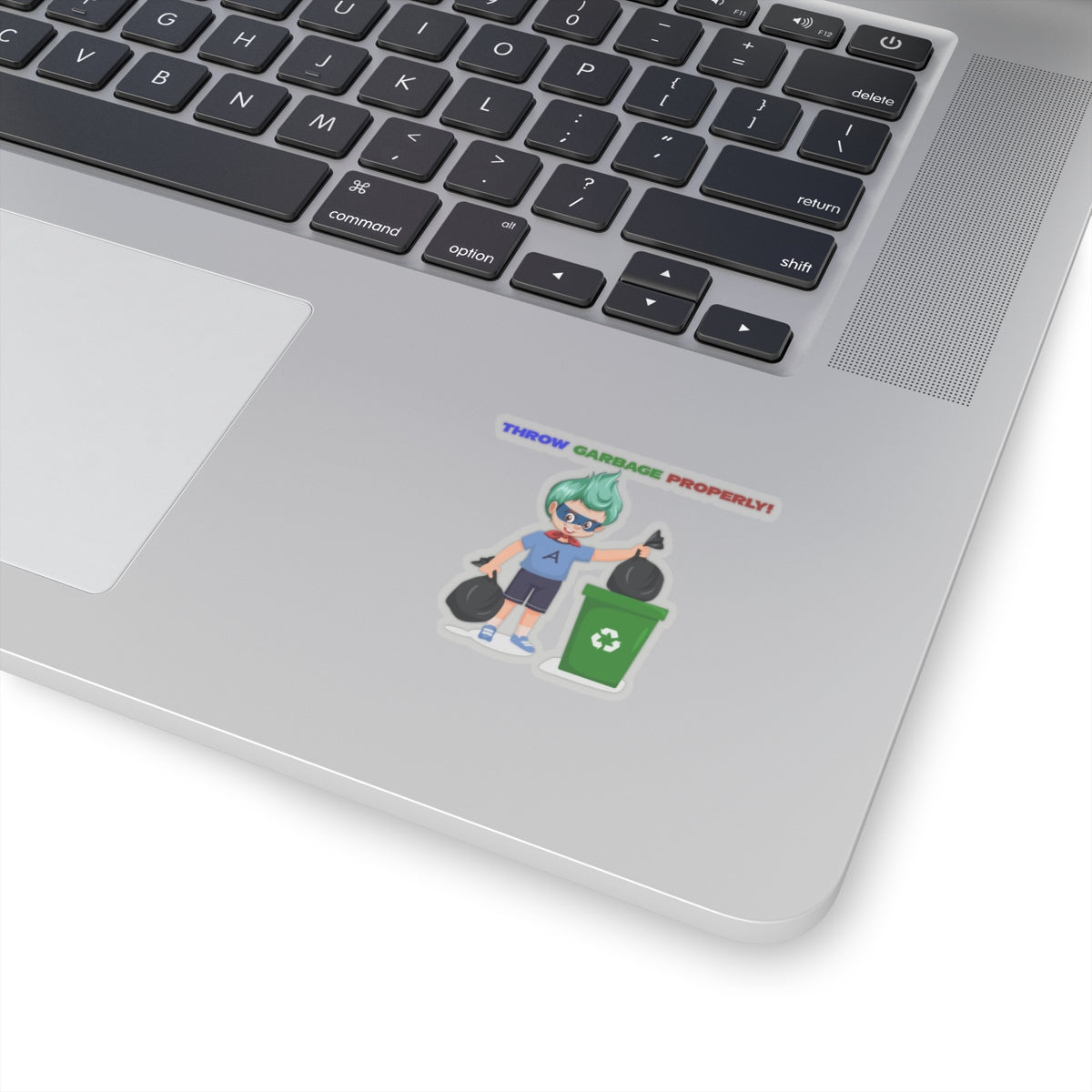 Kiss-Cut Stickers - Super kiddo taking trash out - [[{"value":"Wonderwear Kid"}]]