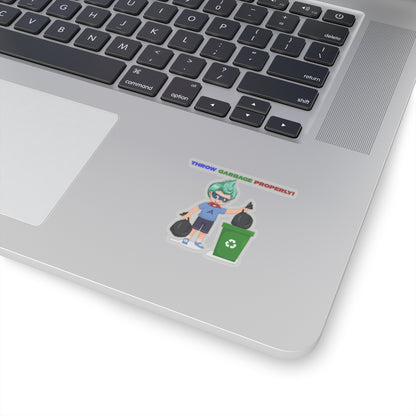 Kiss-Cut Stickers - Super kiddo taking trash out - [[{"value":"Wonderwear Kid"}]]