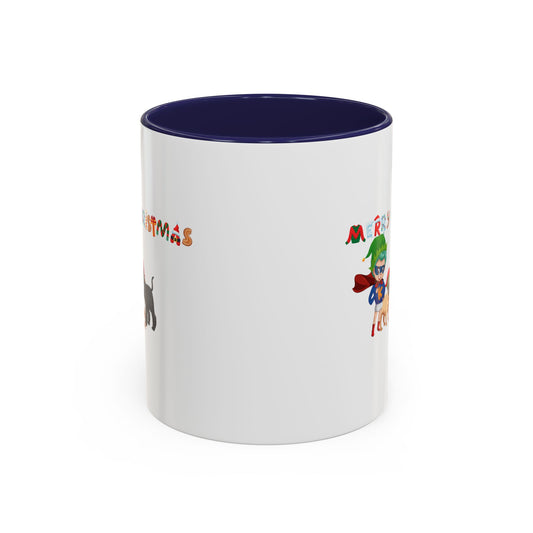 Accent Coffee Mug - Super kiddo woith pet friends - [[{"value":"Wonderwear Kid"}]]