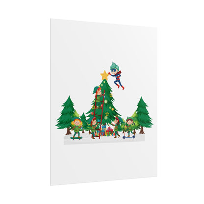 Rolled Posters - Super kiddo putting the stars - [[{"value":"Wonderwear Kid"}]]