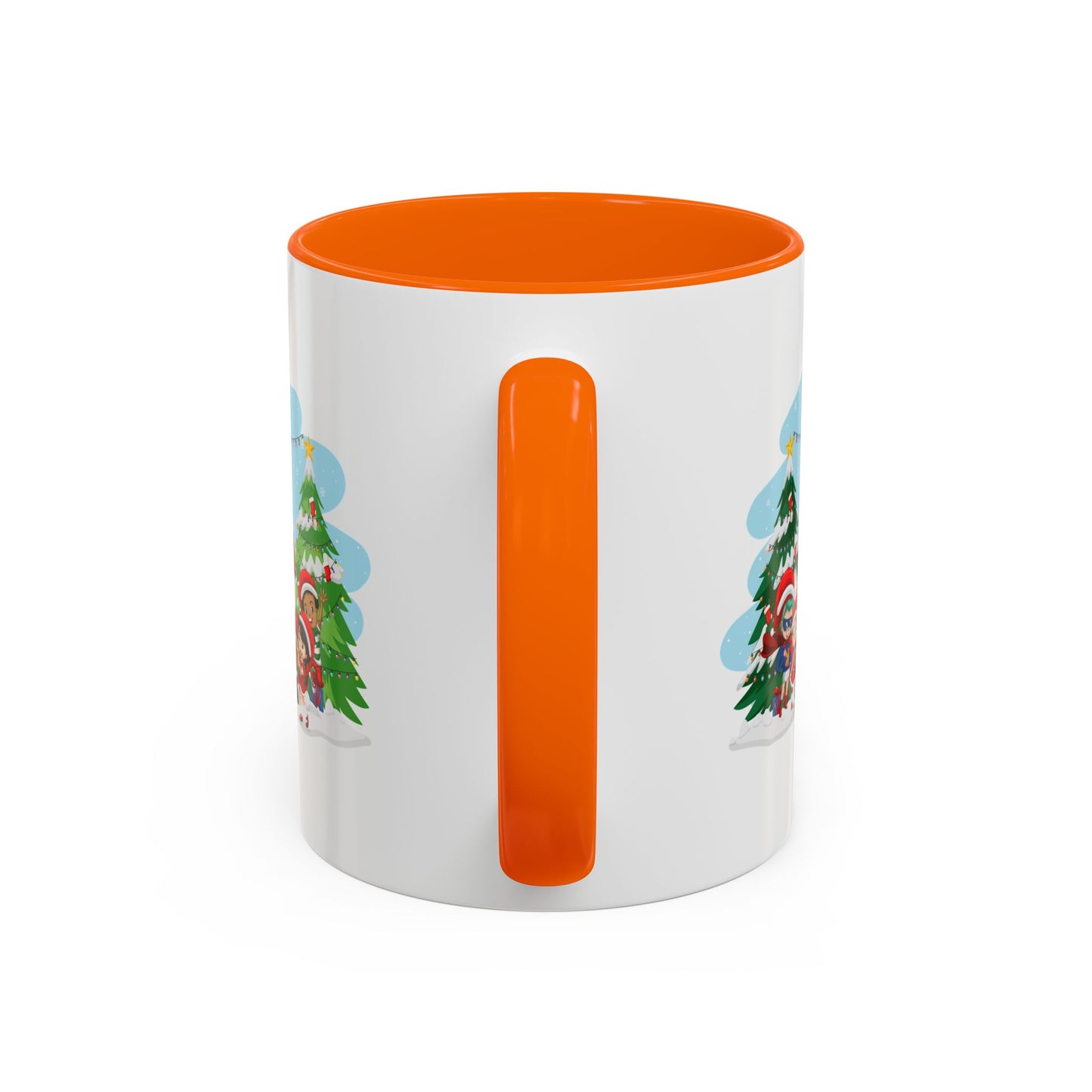 Accent Coffee Mug - Super kiddo with santa claus